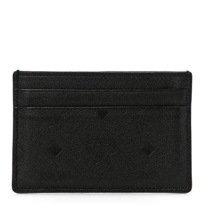 MCM Calfskin Ottomar Monogram Mini Card Case Black 1 of 9