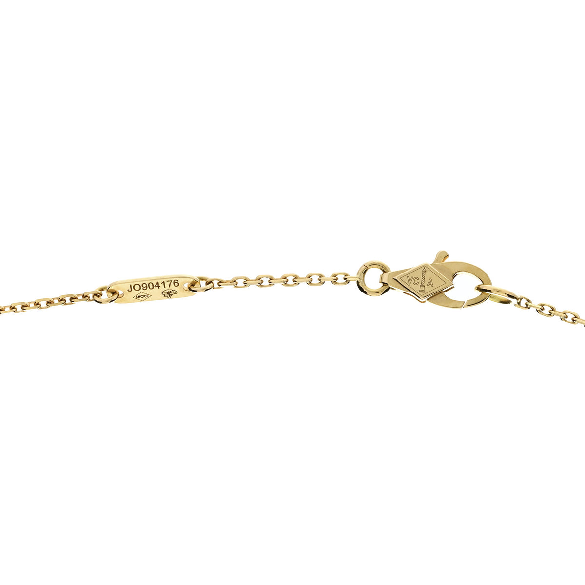 Van Cleef & Arpels 18K Yellow Gold Mother of Pearl Sweet Alhambra Pendant Necklace 4 of 6