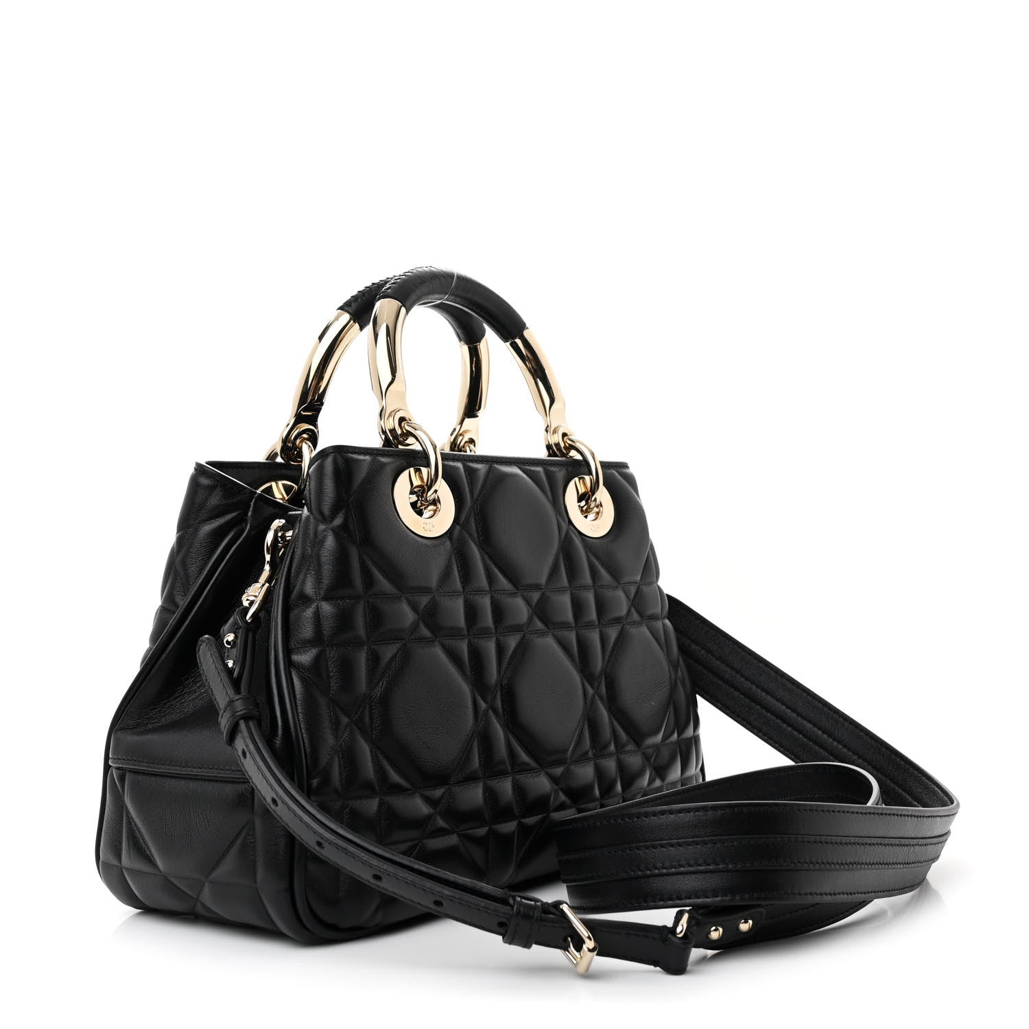 Christian Dior Calfskin Cannage Small The Lady 95.22 Black 3 of 12