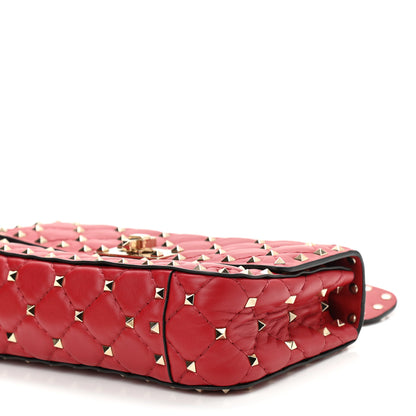 Valentino Garavani Nappa Small Rockstud Spike Shoulder Bag Rosso Valentino 9 of 9