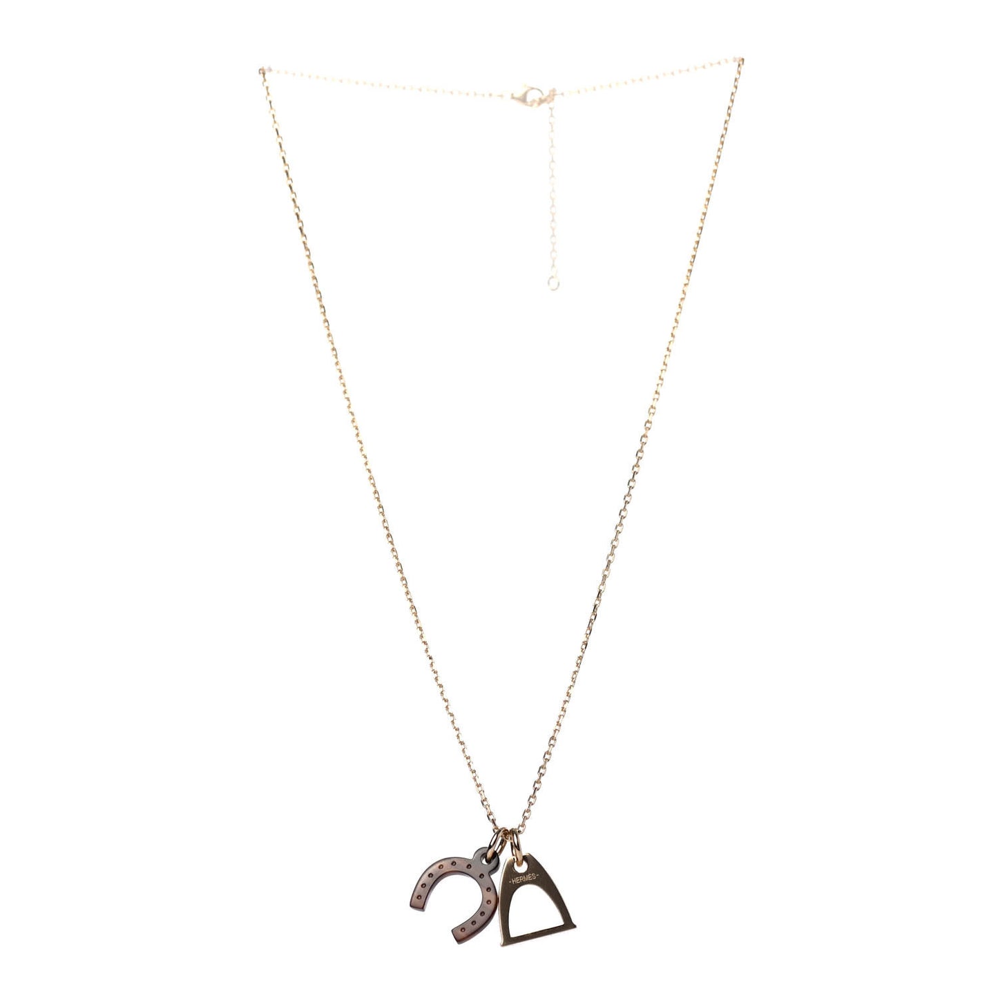 Permabrass Buffalo Horn Amulette Equestre PM Pendant Necklace Gold