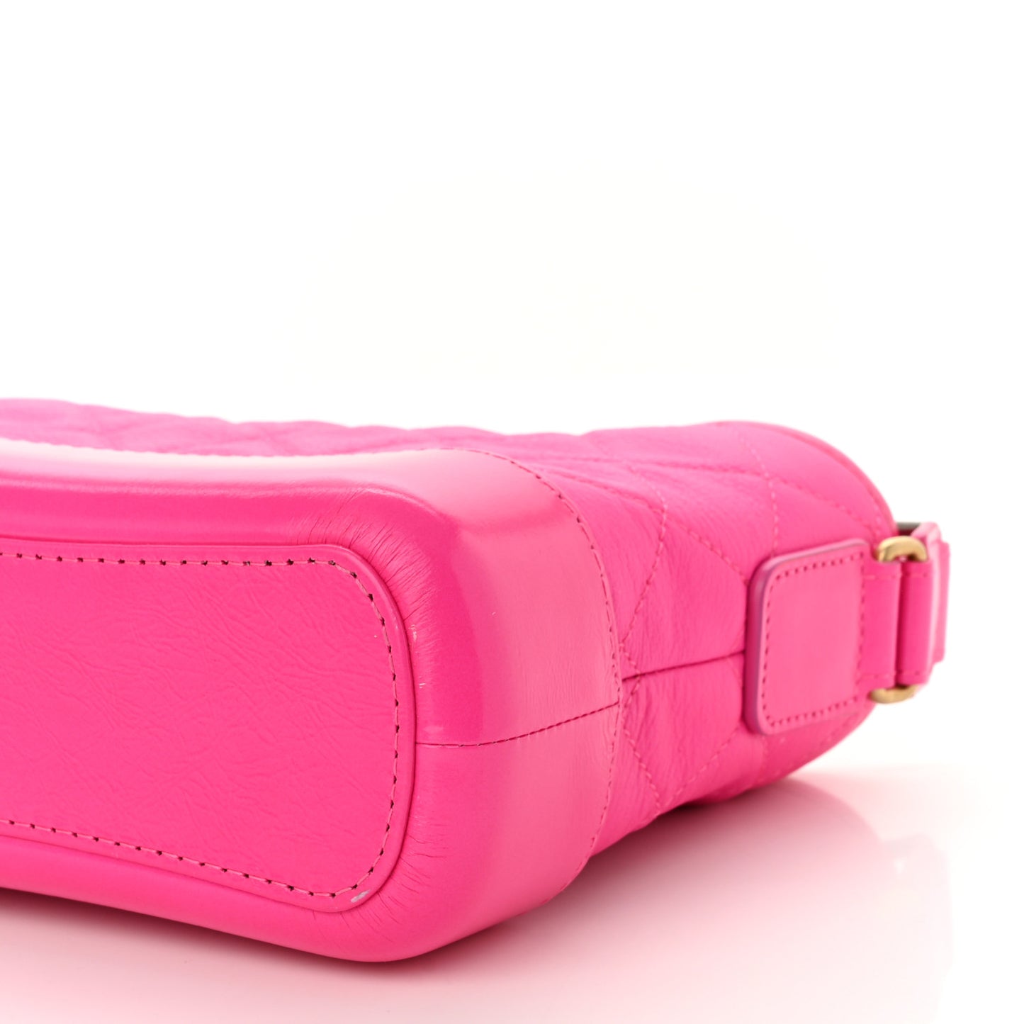 Goatskin Quilted Small Gabrielle Hobo Pink