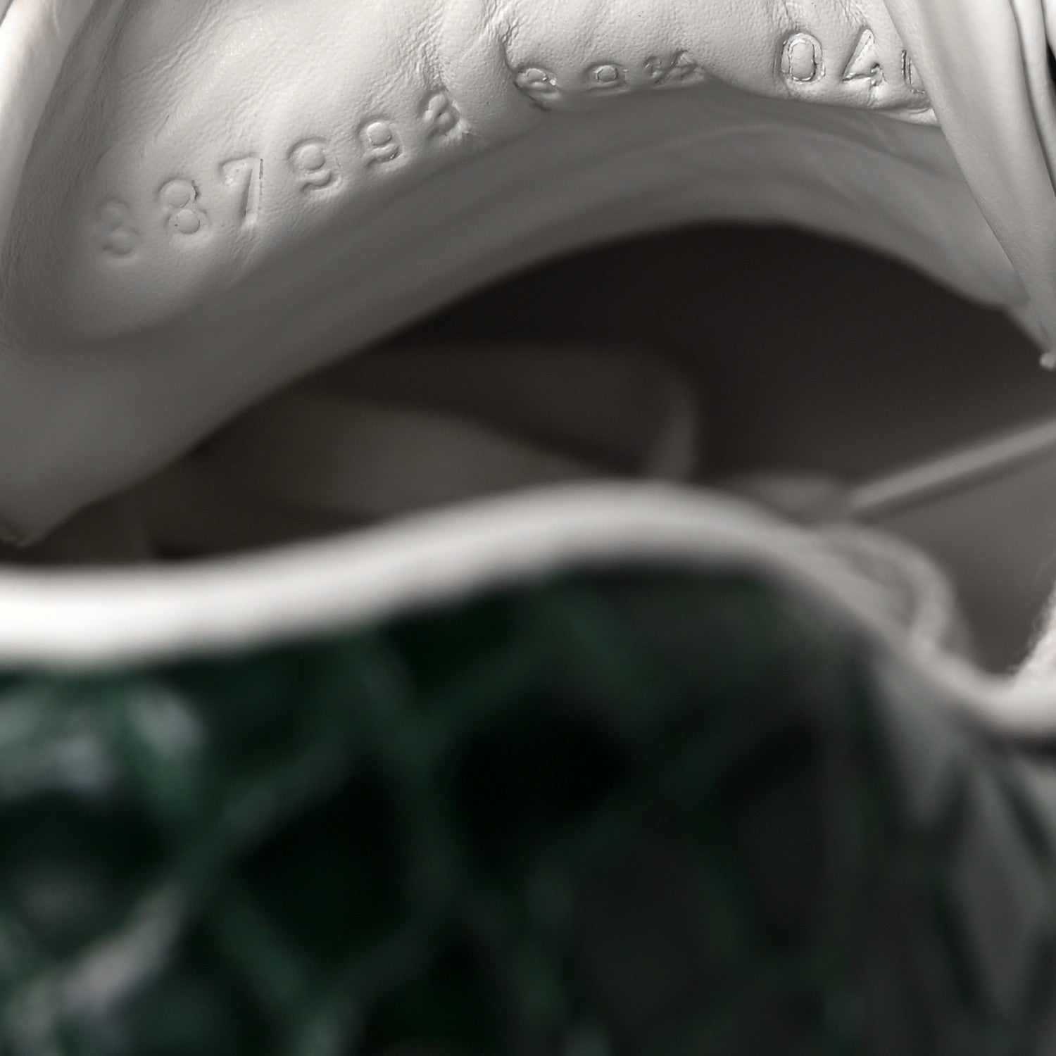 Gucci Calfskin Crocodile Web Womens Ace Sneakers 39.5 White Green 9 of 10