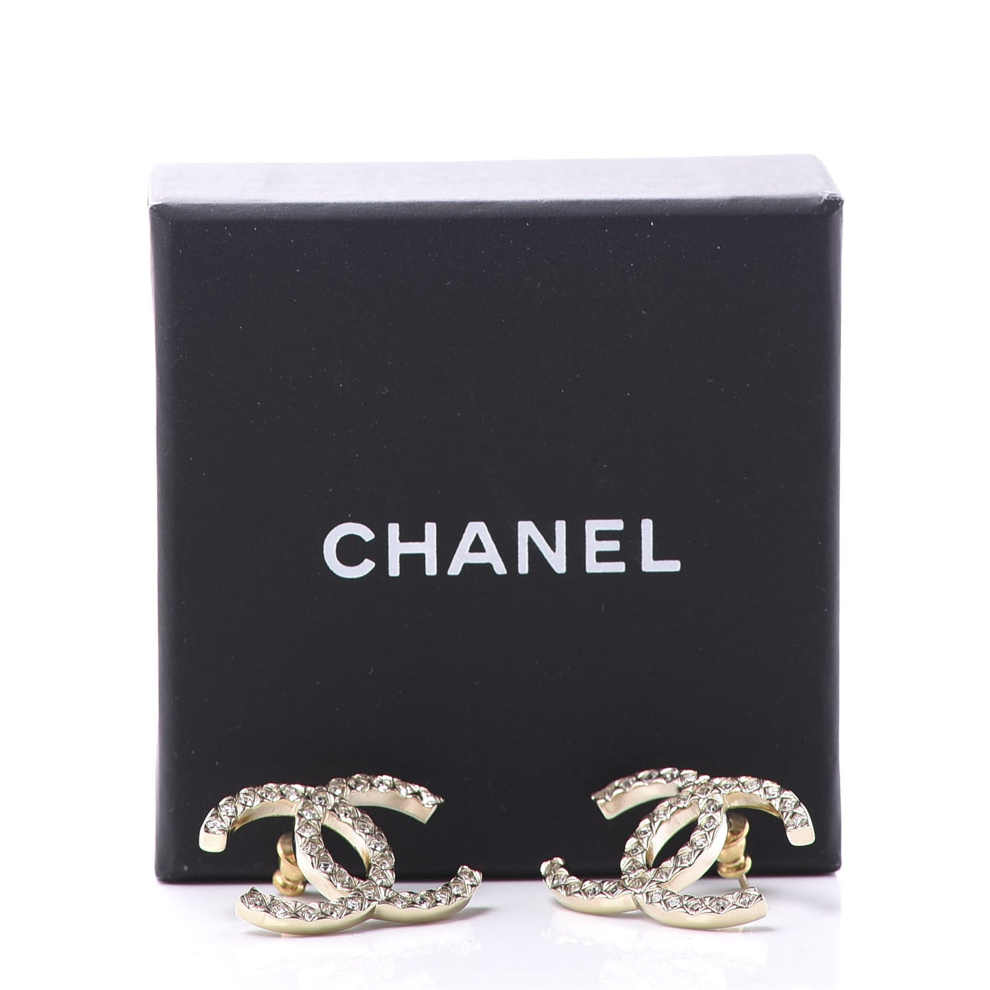 Baguette Crystal High Society CC Earrings Gold