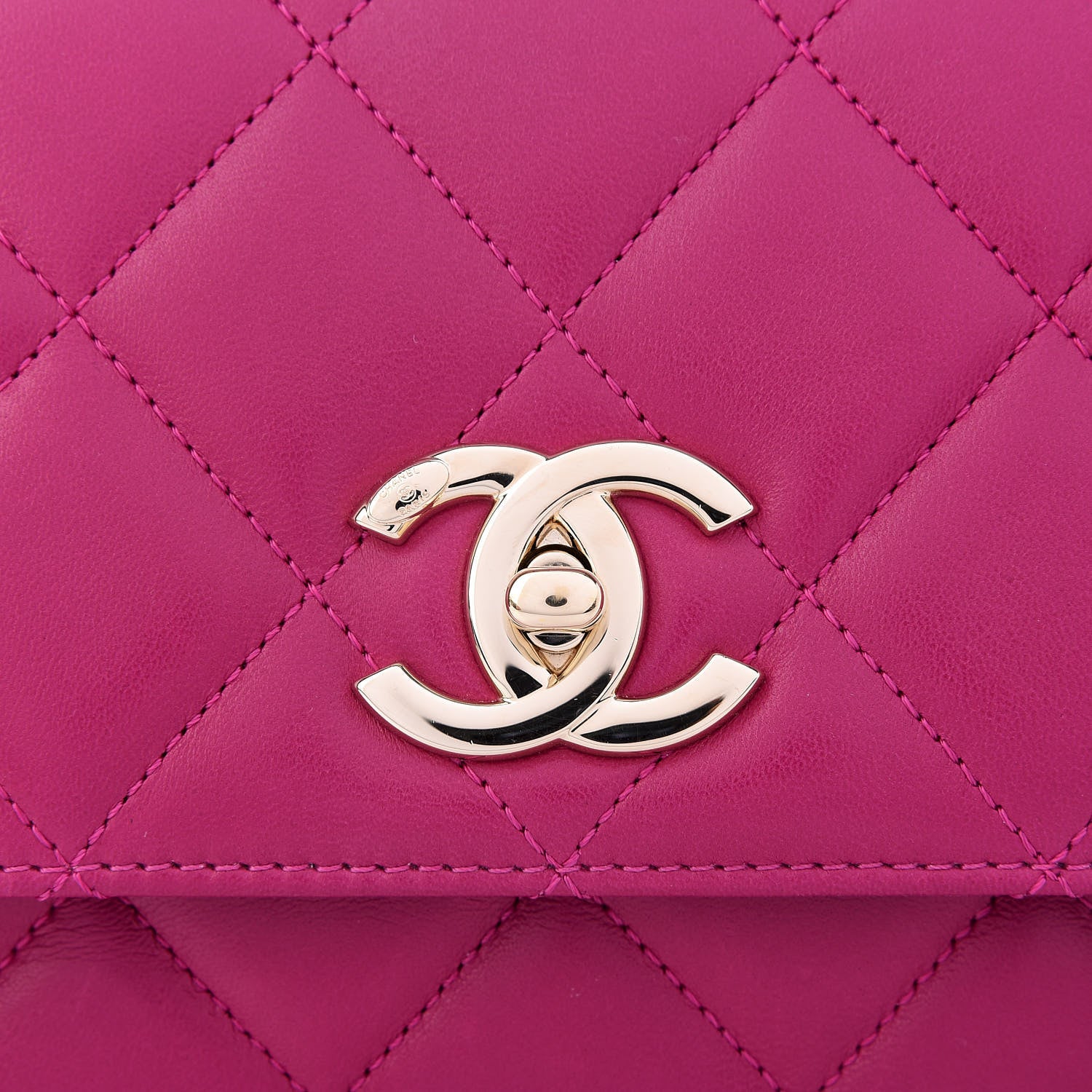 Chanel Lambskin Quilted Small Trendy CC Dual Handle Bag Dark Pink 10 of 10