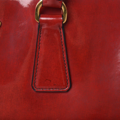 Prada Spazzolato Large Galleria Double Zip Tote Scarlatto Fume 9 of 9