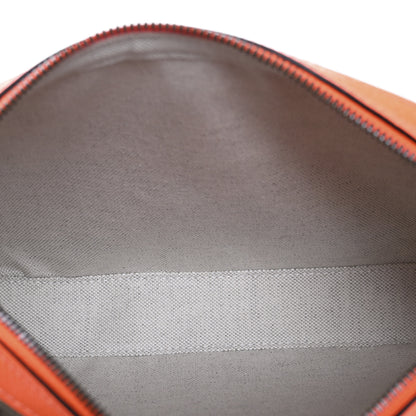 Gucci GG Supreme Monogram Textured Dollar Calfskin Web Ophidia Wristlet Shoulder Bag Beige Ebony Orange 5 of 12