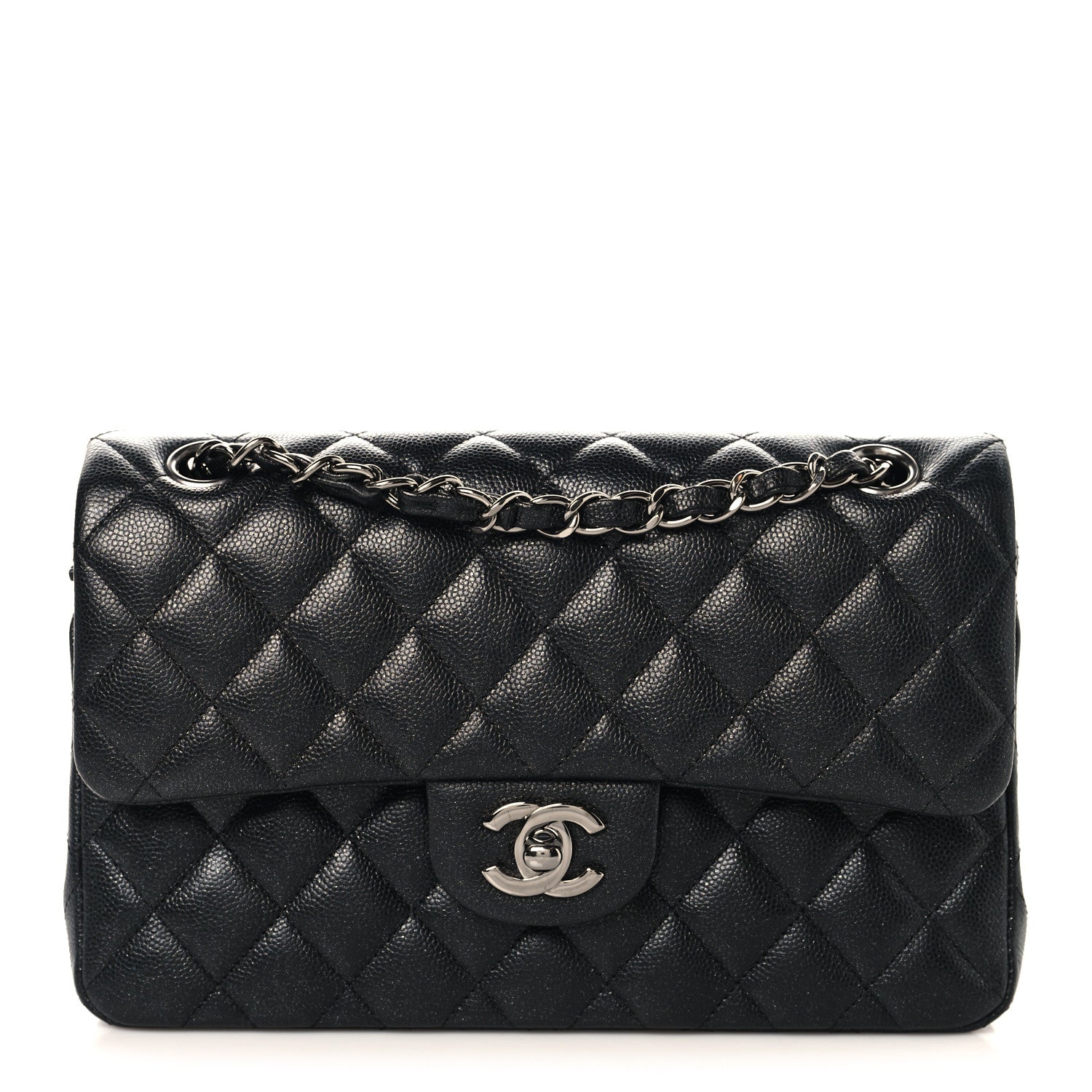 Chanel Iridescent Caviar Quilted Small Double Flap Black 1 of 10