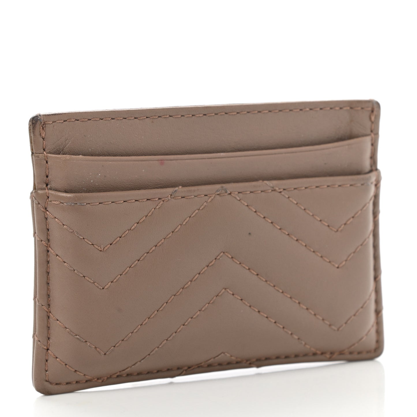 Calfskin Matelasse GG Marmont Card Holder Porcelain Rose