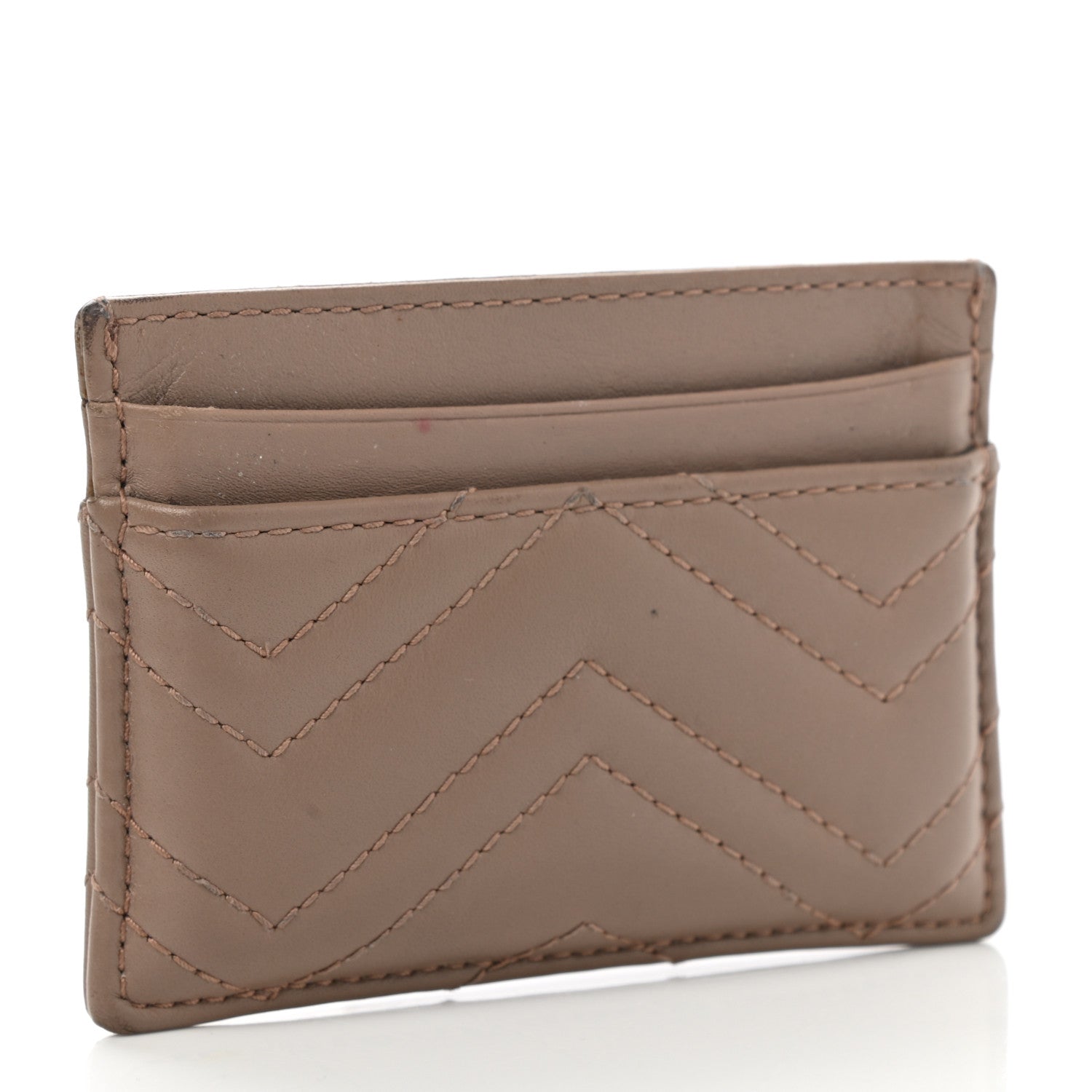 Gucci Calfskin Matelasse GG Marmont Card Holder Porcelain Rose 3 of 8