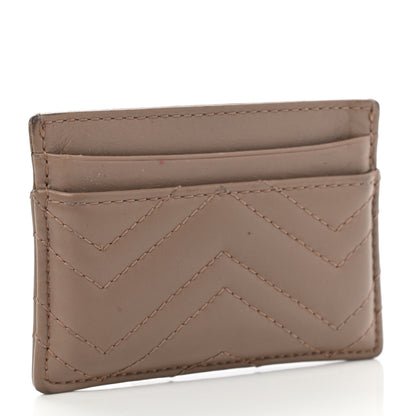 Gucci Calfskin Matelasse GG Marmont Card Holder Porcelain Rose 3 of 8