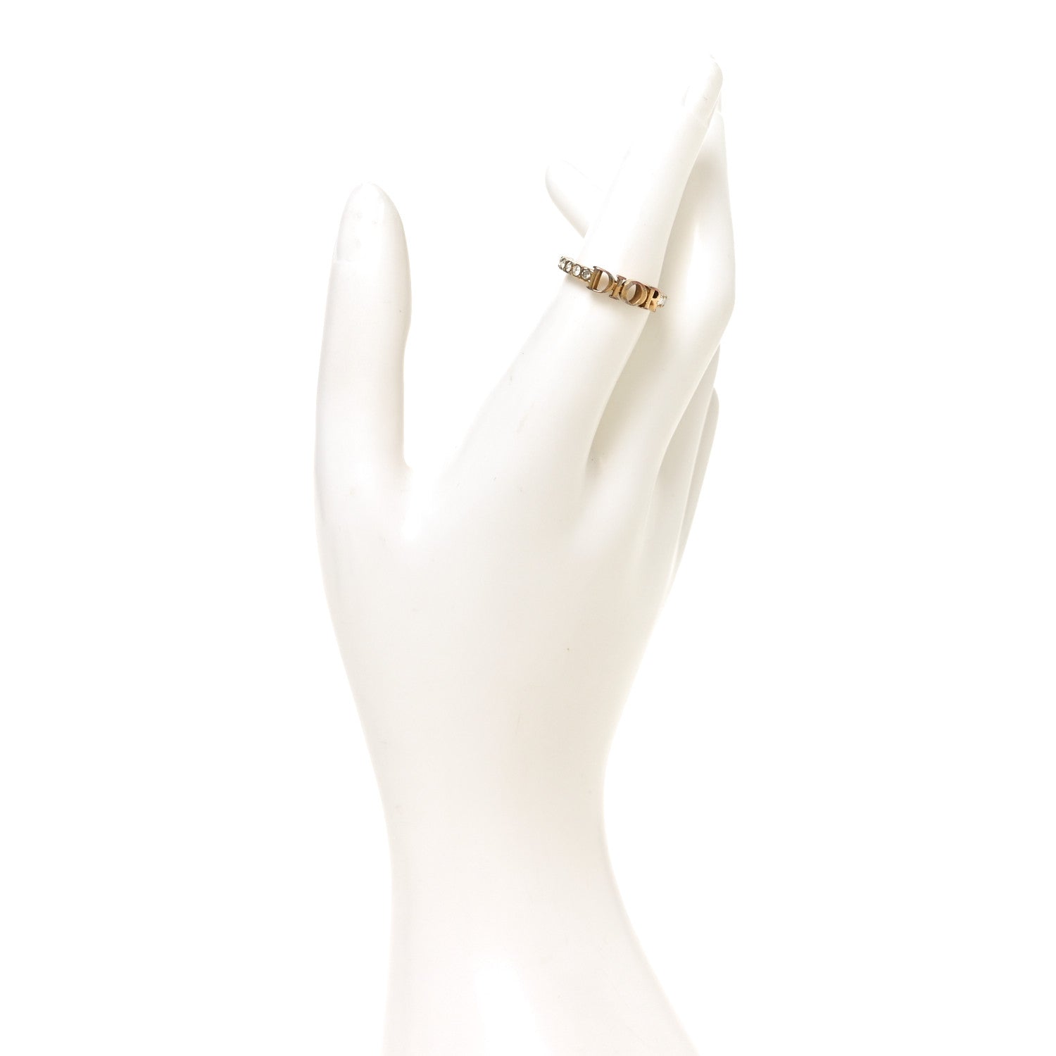 Christian Dior Metal Crystal Dio(R)evolution Ring M 52 6 Gold 2 of 4