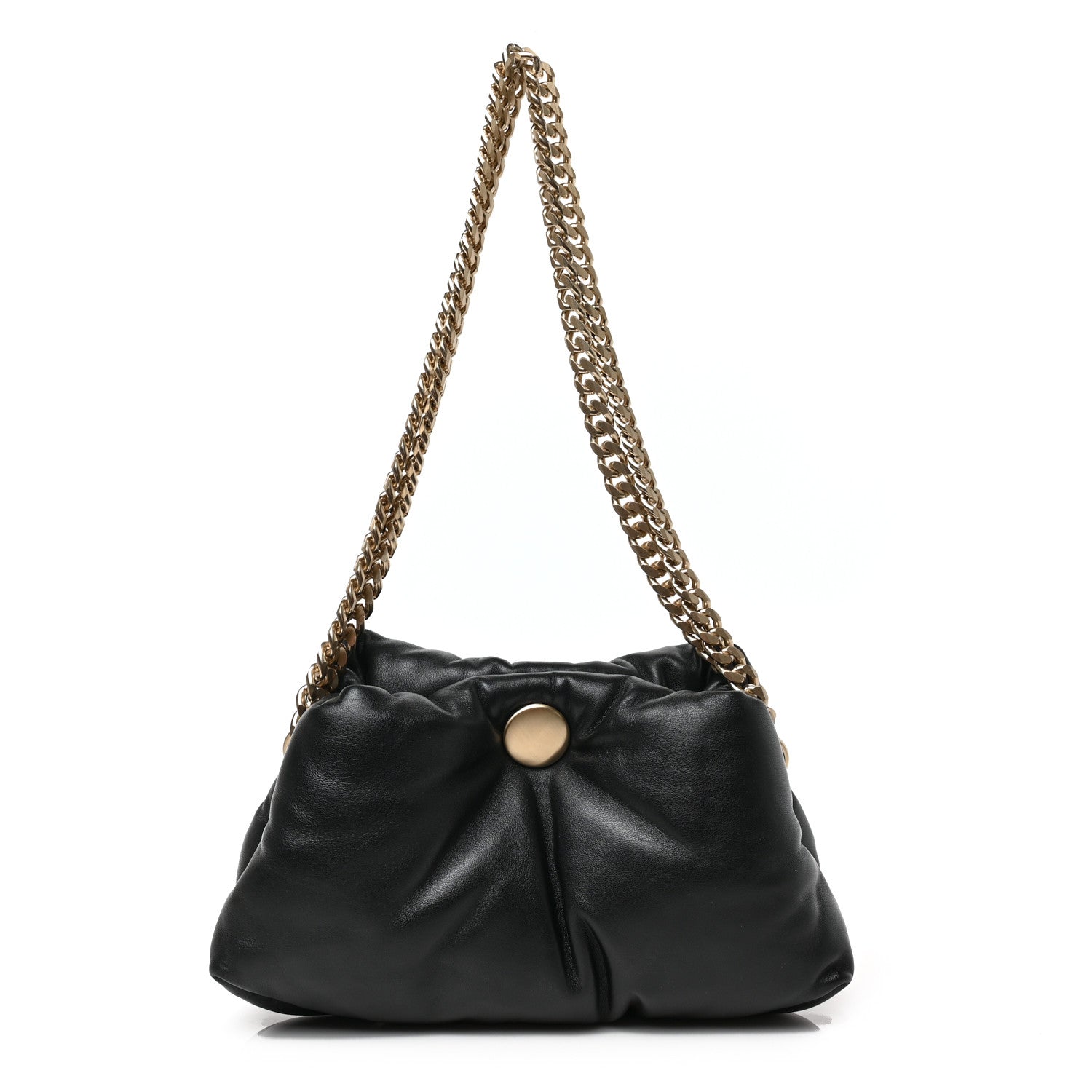 Proenza Schouler Lambskin Small Puffy Tobo Chain Shoulder Bag Black 1 of 10