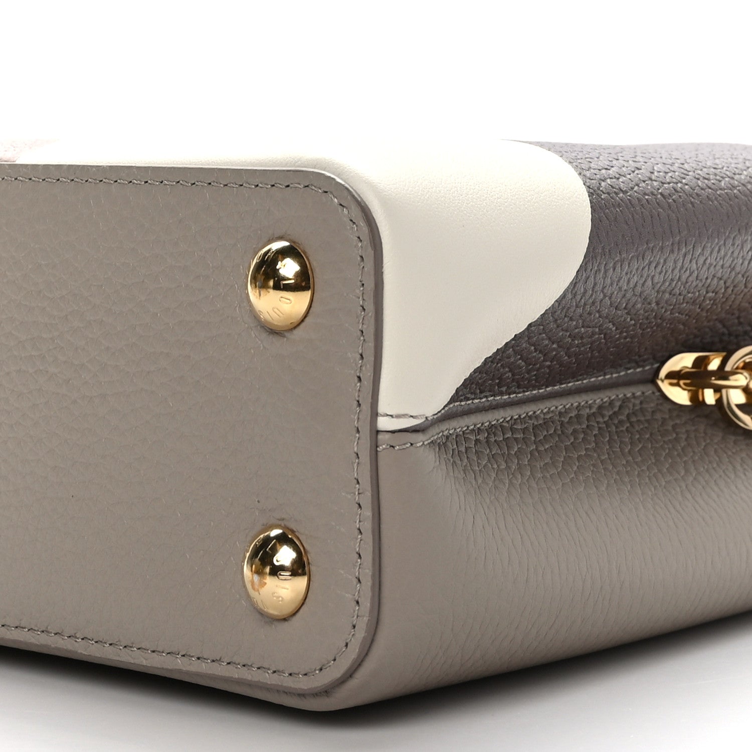 Louis Vuitton Taurillon Monogram Flower Capucines BB Galet Creme 9 of 9