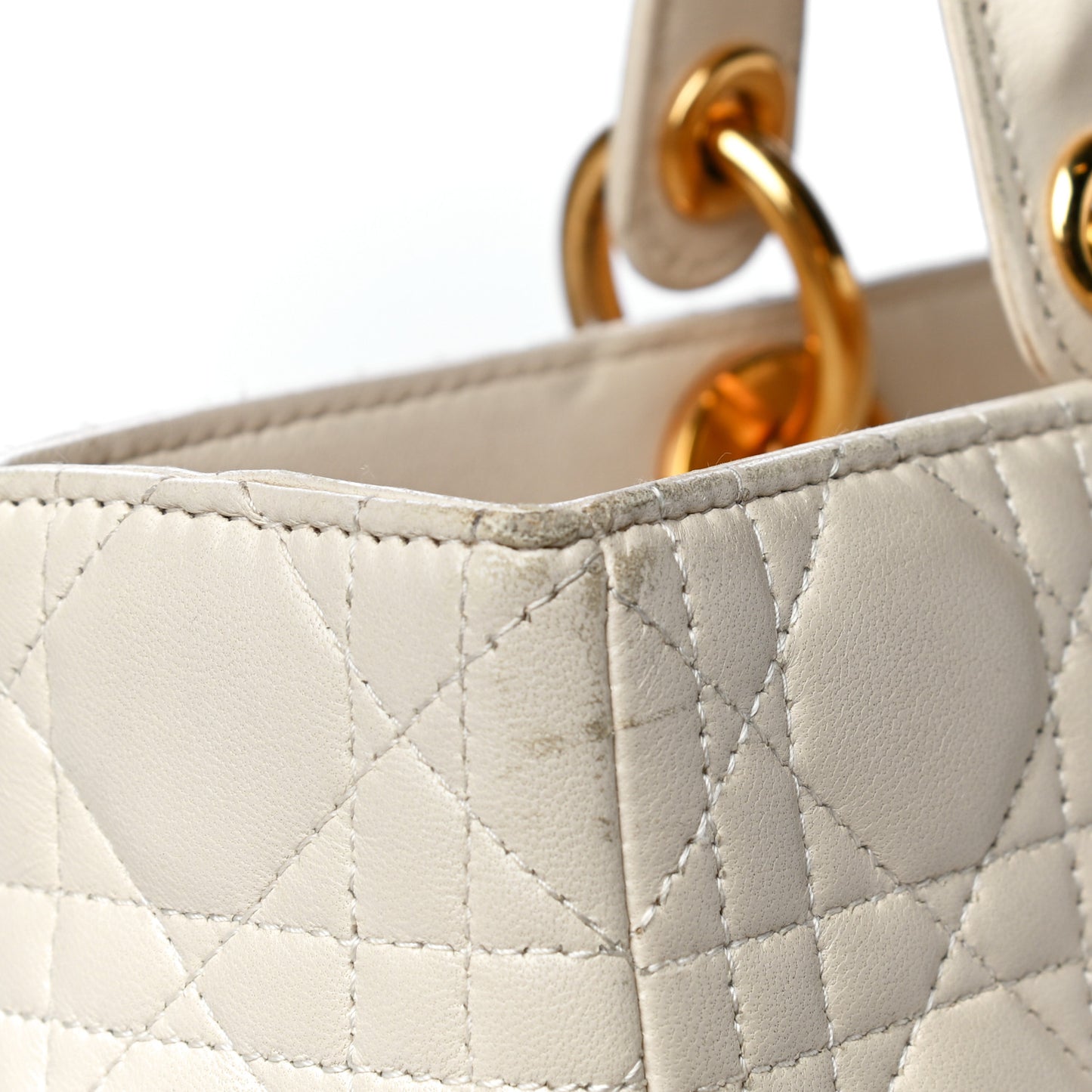 Lambskin Cannage Large Lady Dior Light Beige