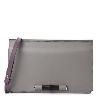 Gucci Calfskin Lady Bamboo Shoulder Bag Grey 1 of 10