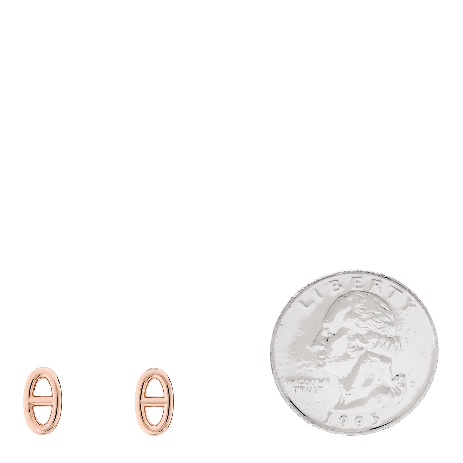 Hermes 18K Rose Gold TPM Farandole Stud Earrings 2 of 5