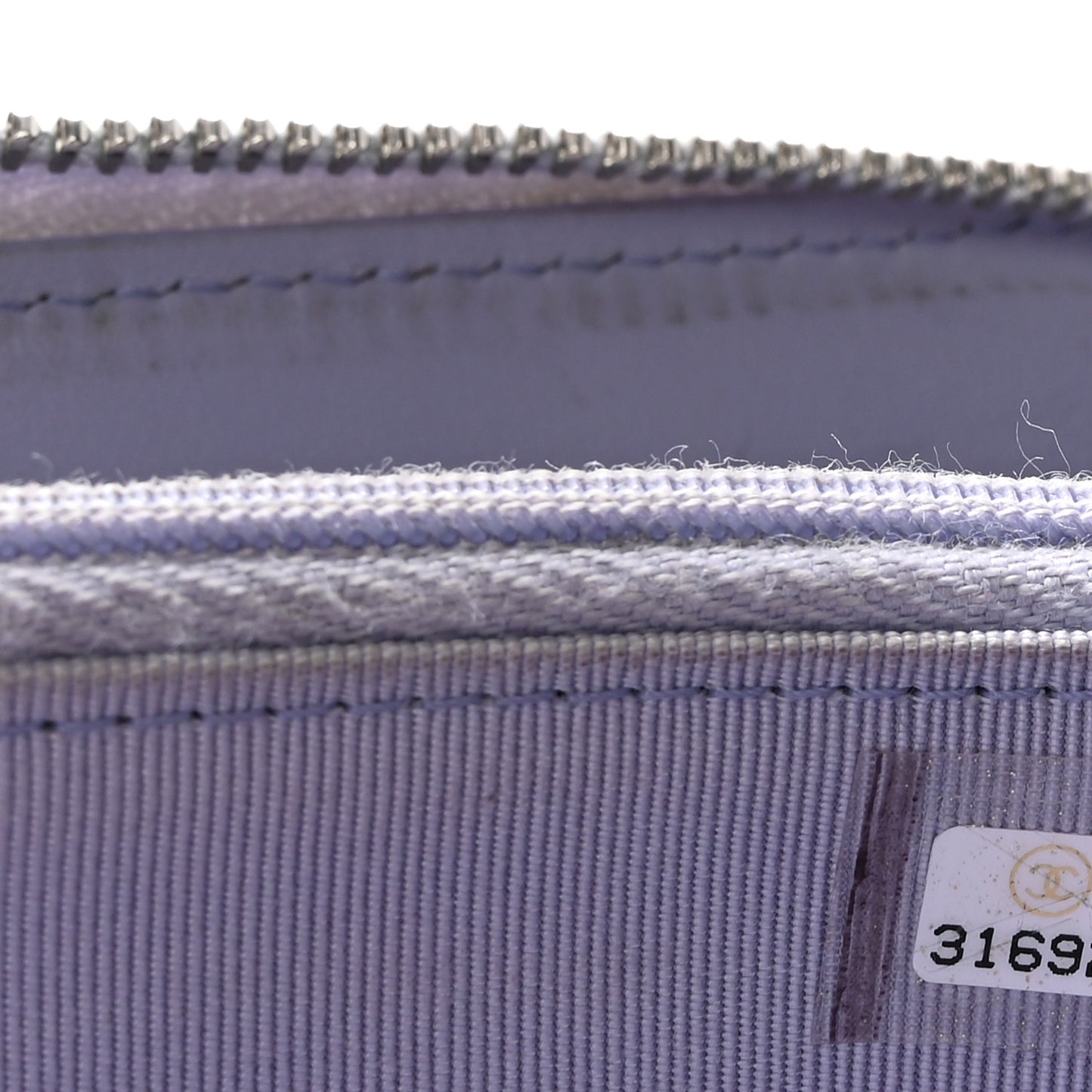 Caviar Quilted Medium Zip Around Wallet Light Purple