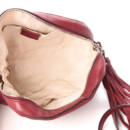 Gucci Pebbled Calfskin Studded Small Soho Disco Bag Soft Burgundy 5 of 8