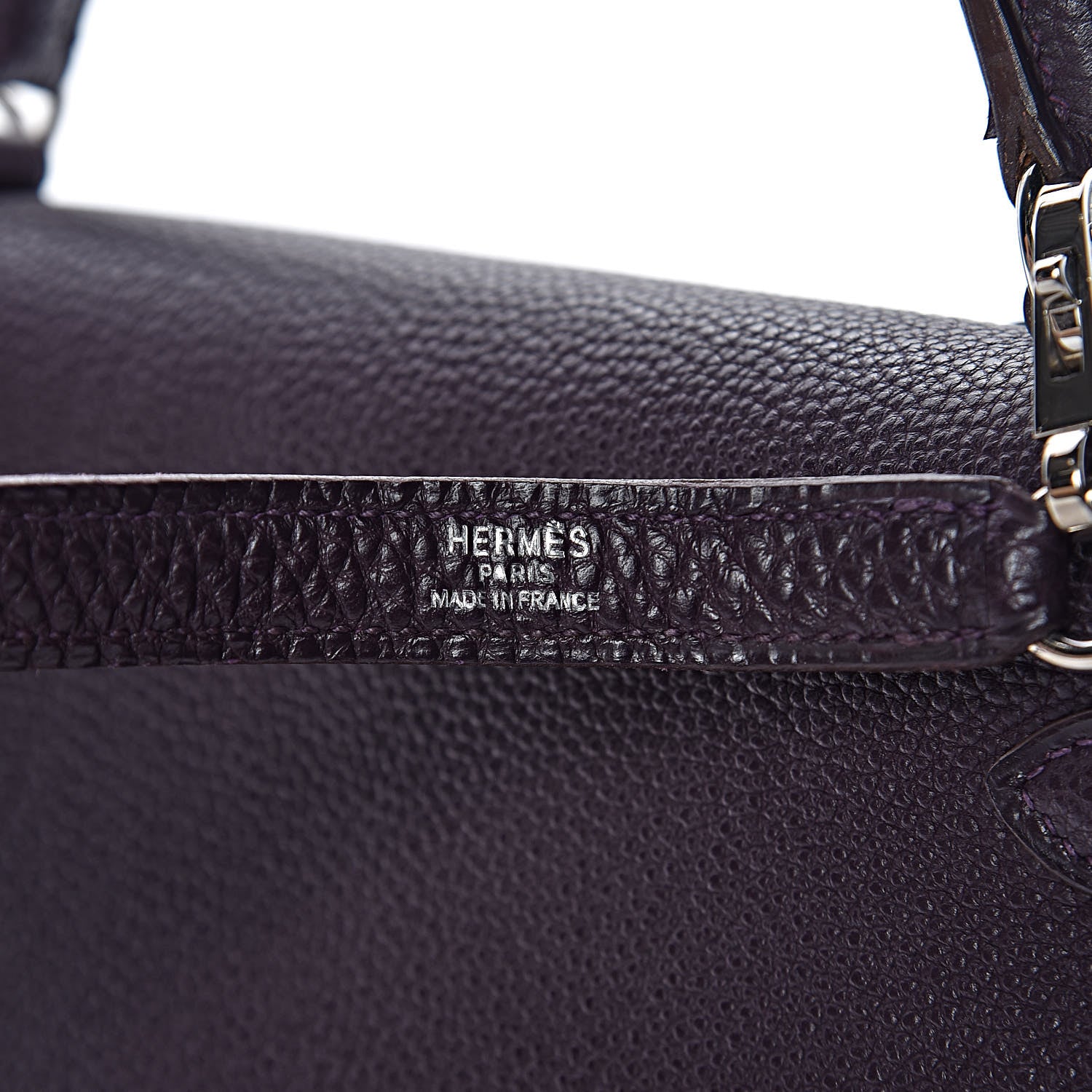Hermes Togo Kelly Retourne 32 Raisin 9 of 17