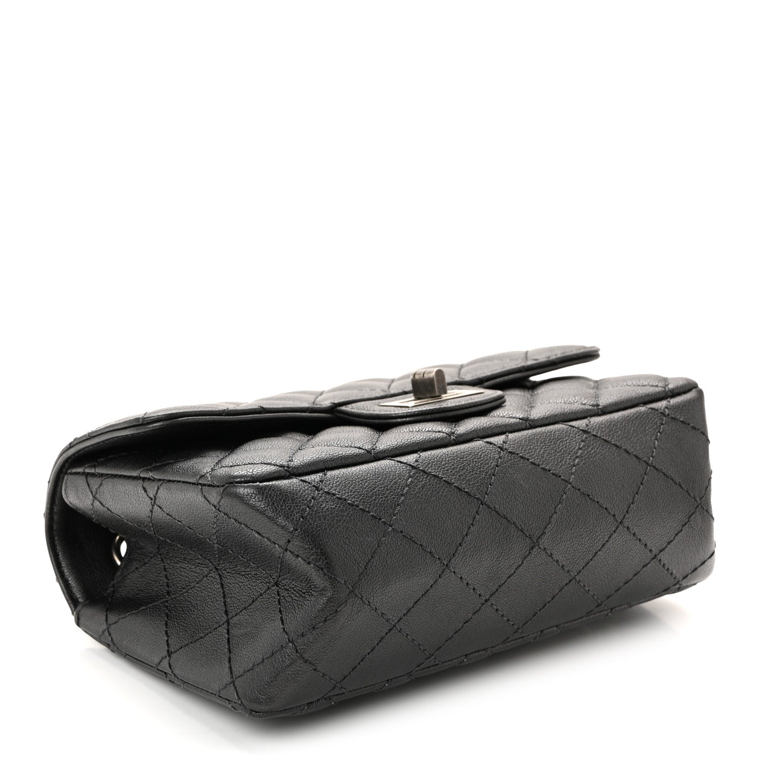 Chanel Goatskin Quilted 2.55 Reissue Mini Flap Dark Silver 3 of 10