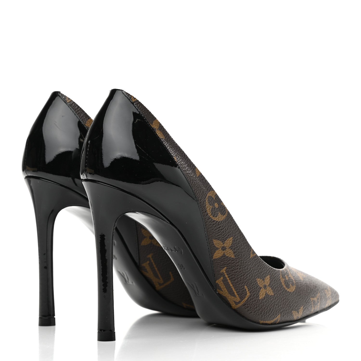 Louis Vuitton Monogram Cherie Pumps 38 Black 4 of 10