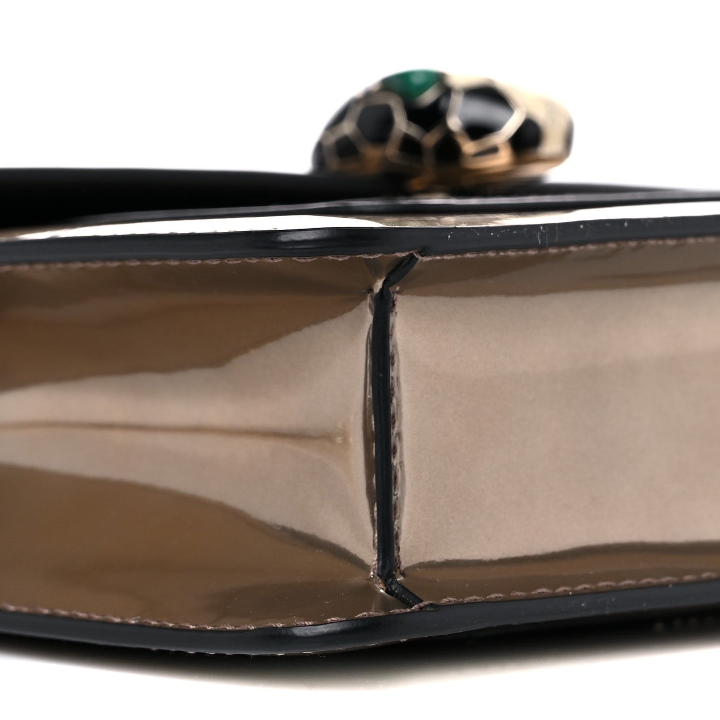 Metallic Calfskin Serpenti Forever Crossbody Bag Bronze