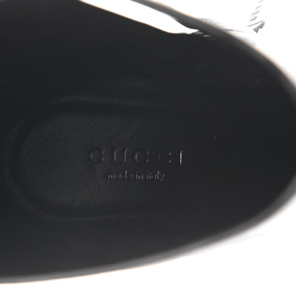 Gucci Goatskin Austin Calfskin Sylvie Chain Ankle Boots 35 Black 7 of 10