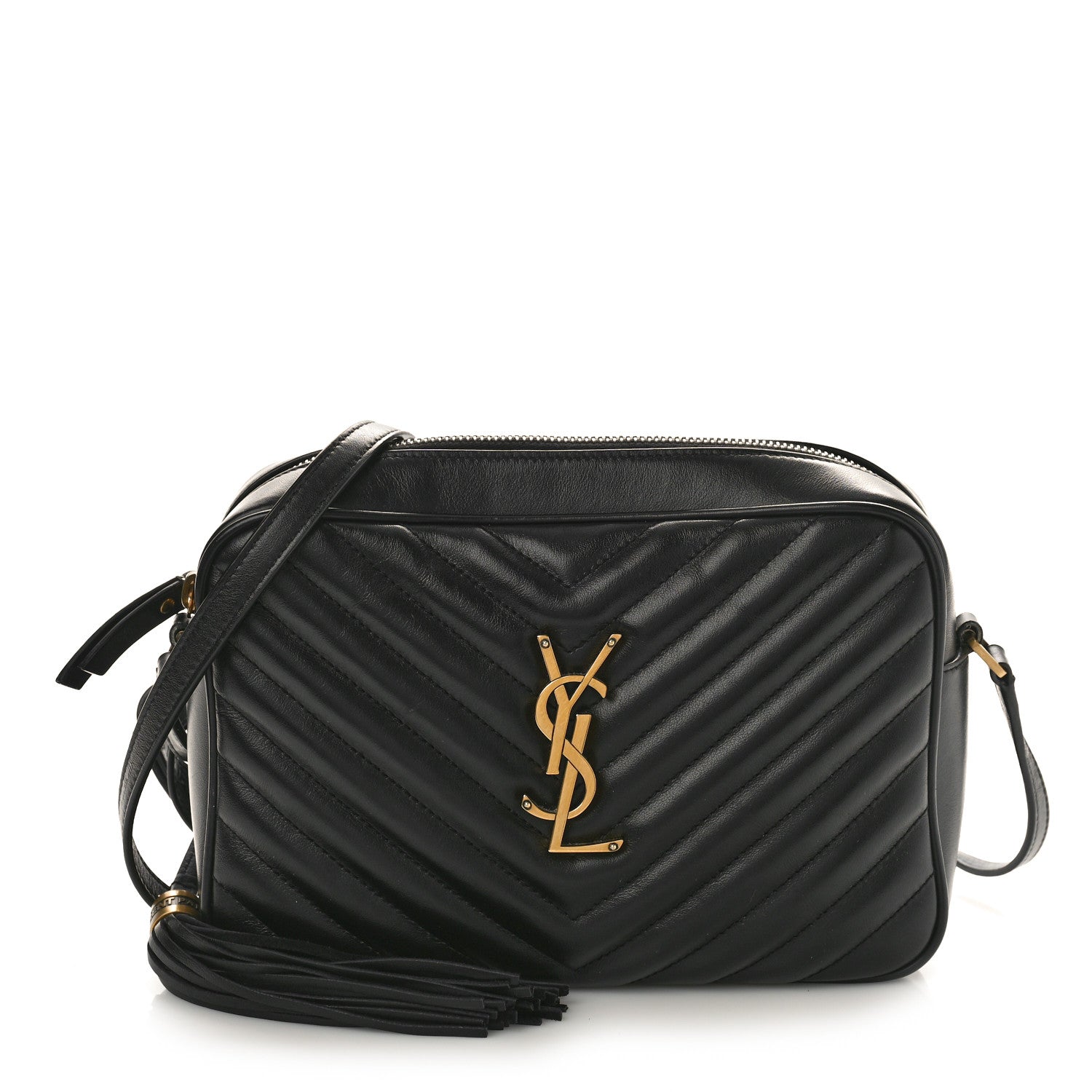 Saint Laurent Calfskin Matelasse Monogram Lou Camera Bag Black 1 of 8