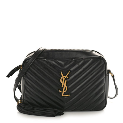 Saint Laurent Calfskin Matelasse Monogram Lou Camera Bag Black 1 of 8