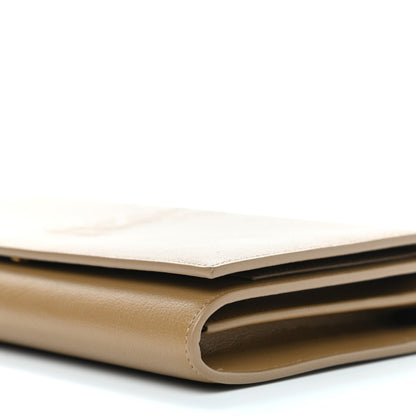 Saint Laurent Calfskin Belle de Jour Chain Clutch Beige 6 of 8