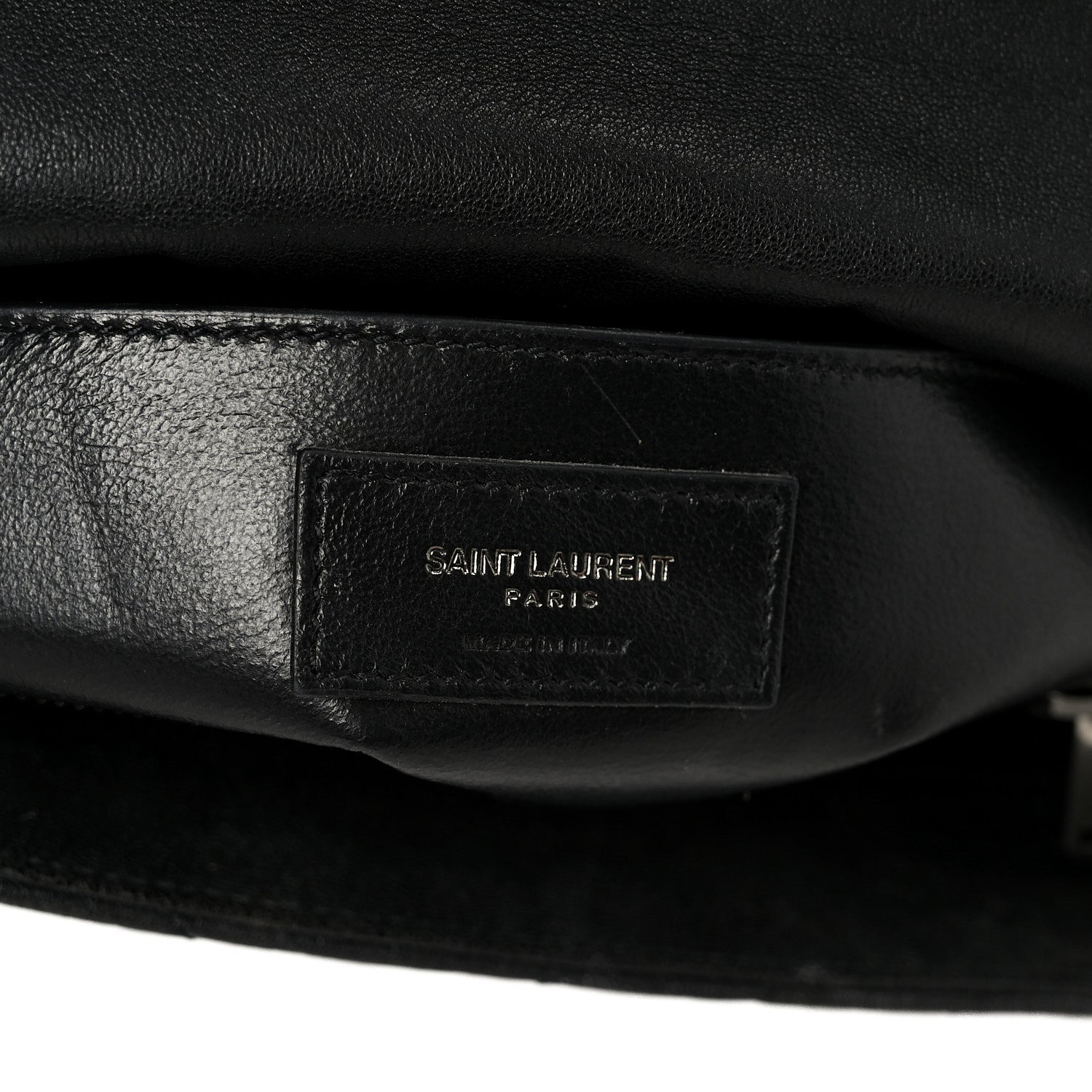 Saint Laurent Sheepskin Matelasse Chevron Monogram Large College Satchel Black 7 of 11