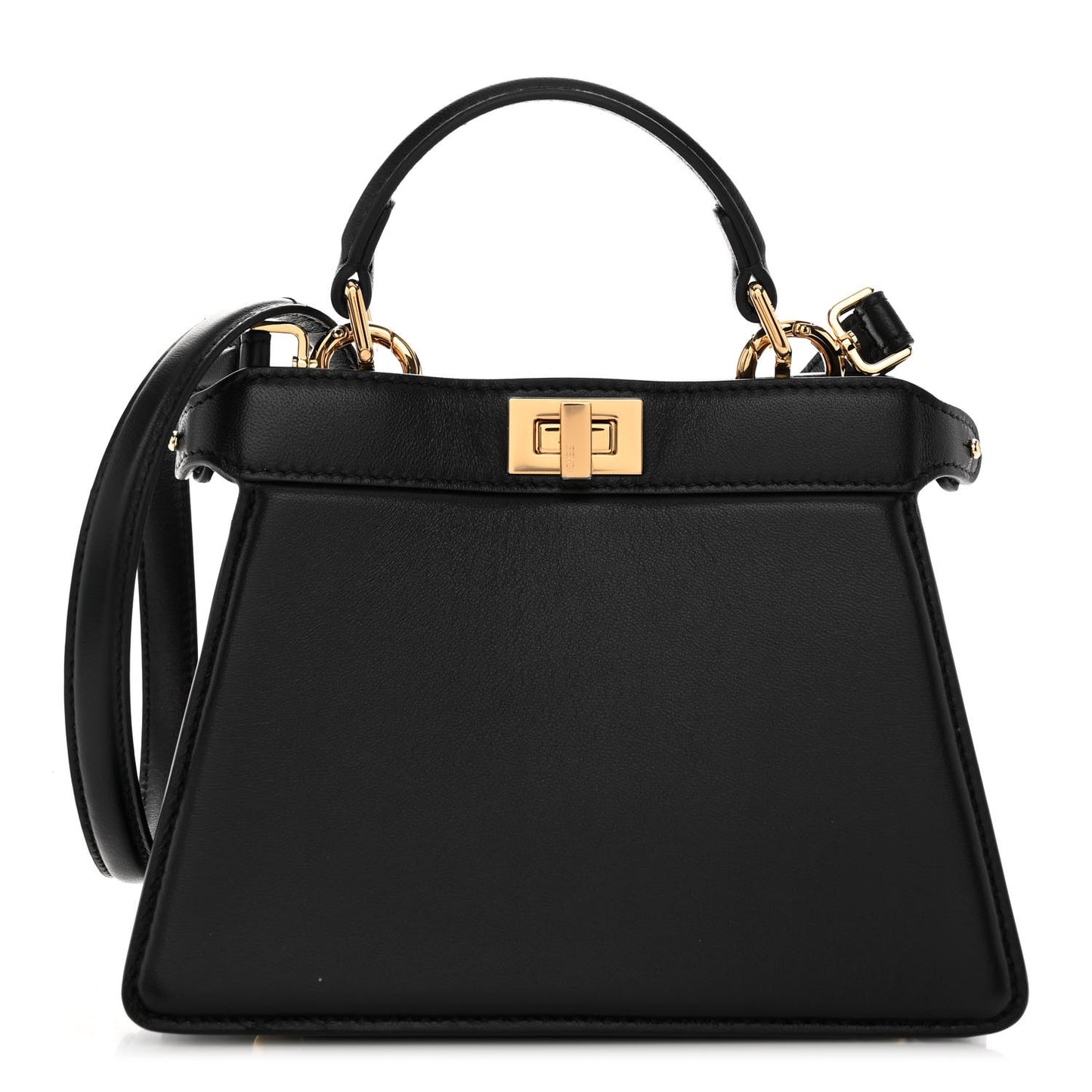 Shiny Nappa Petite Peekaboo I SEE U Satchel Black
