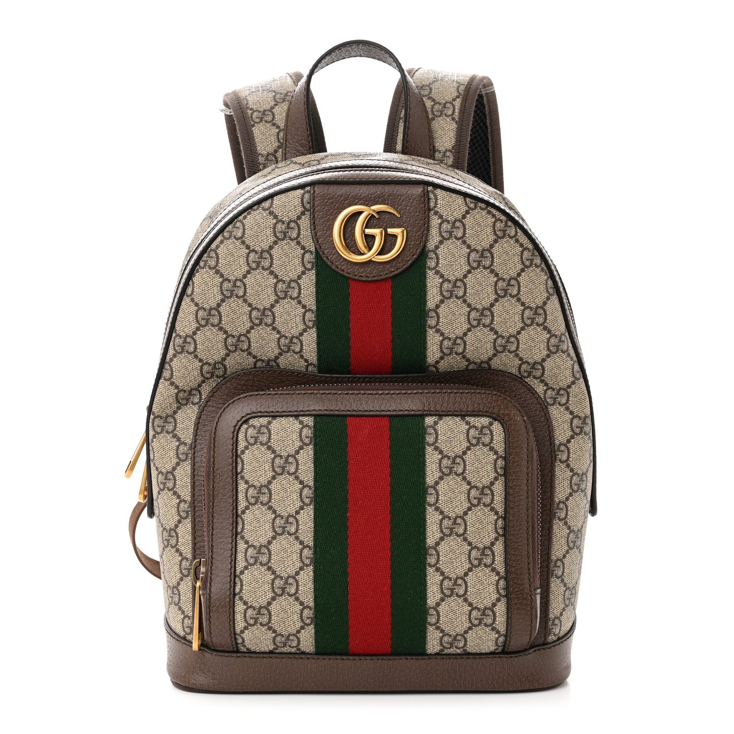 GG Supreme Monogram Calfskin Web Small Ophidia Day Backpack Beige Ebony New Acero