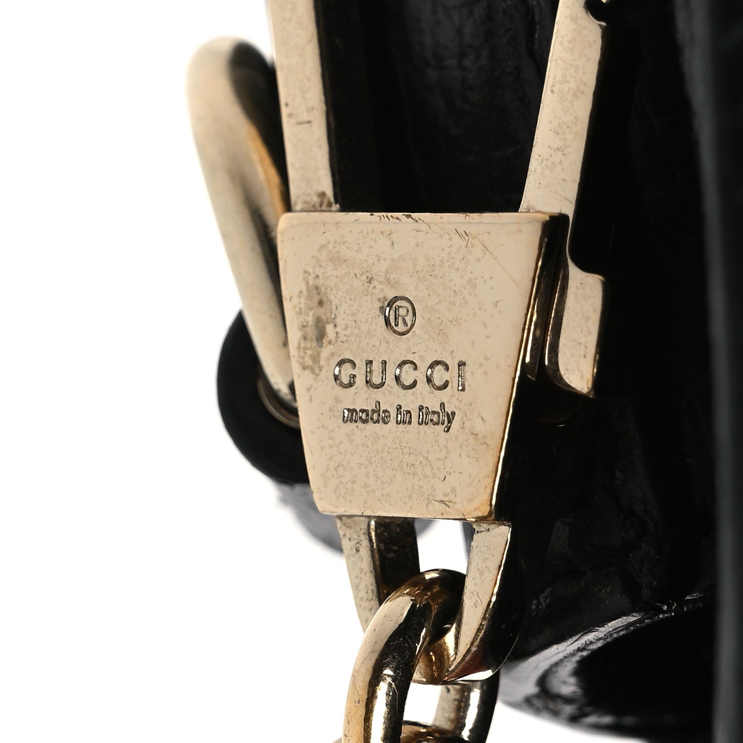 Dollar Calfskin Interlocking G Crossbody Bag Black