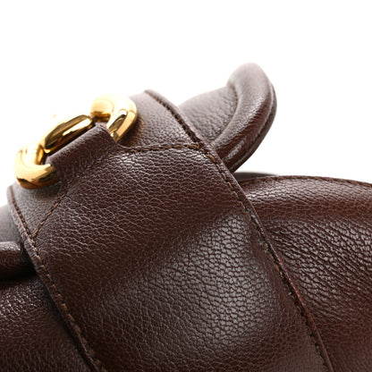 Gucci Goatskin Horsebit Mules 37.5 37.5 New Chocolate 7 of 7