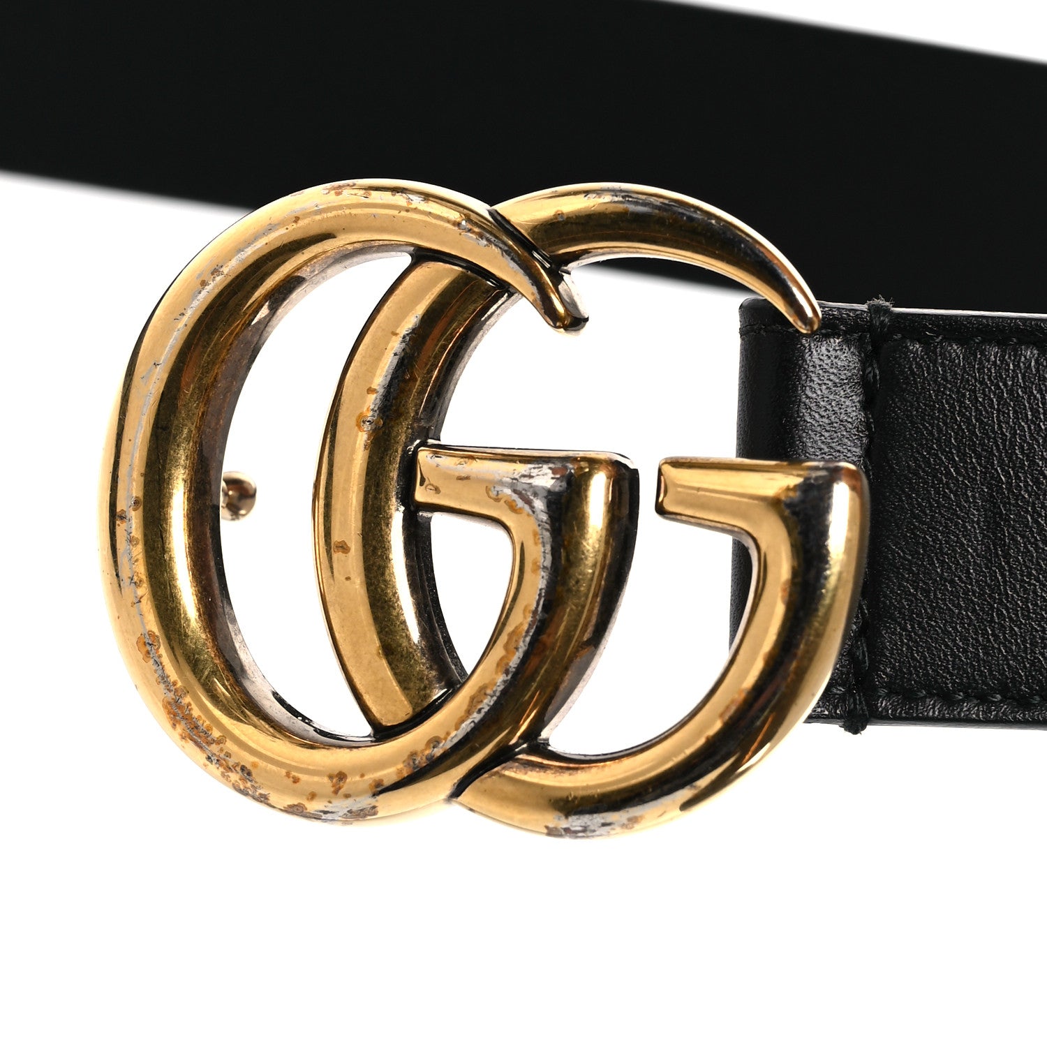Gucci Moon Calfskin Double G 30mm Belt 80 32 Black 6 of 7