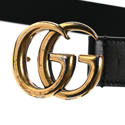 Gucci Moon Calfskin Double G 30mm Belt 80 32 Black 6 of 7