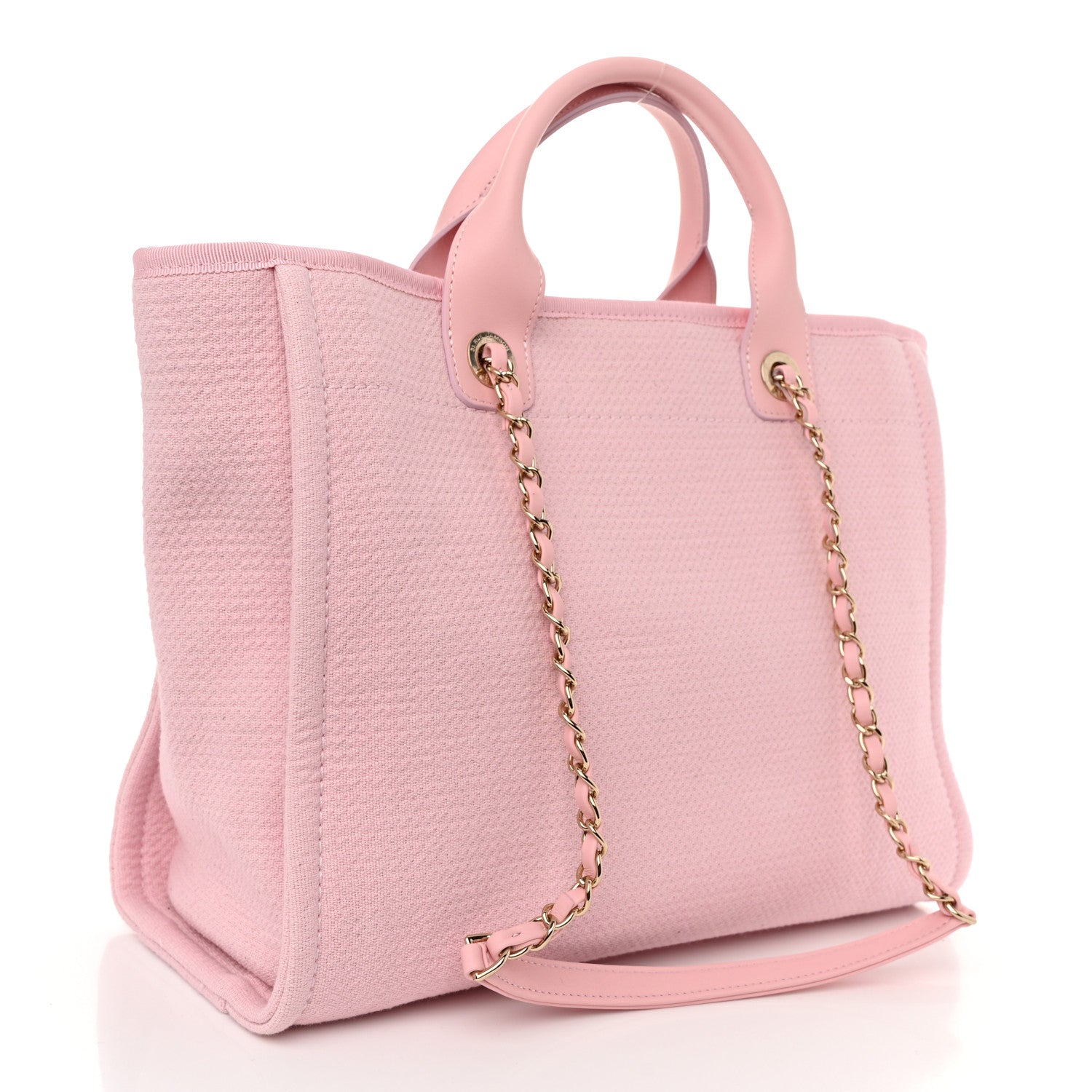 Chanel Mixed Fibers Small Deauville Tote Pink 4 of 11
