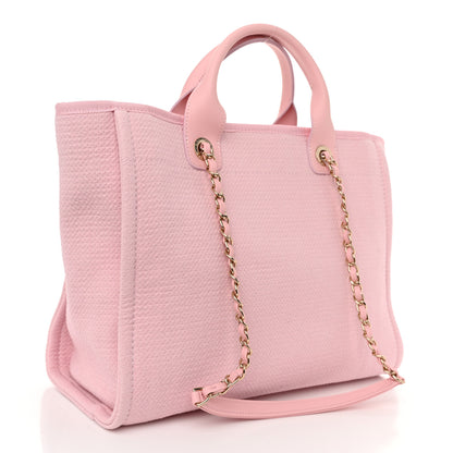 Chanel Mixed Fibers Small Deauville Tote Pink 4 of 11