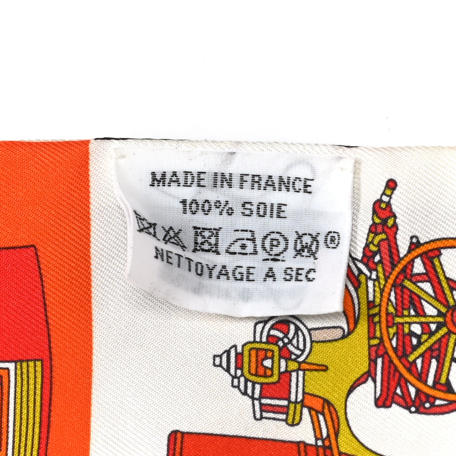 Hermes Silk Les Voitures Exquises Twilly Orange Beige Kaki 4 of 6