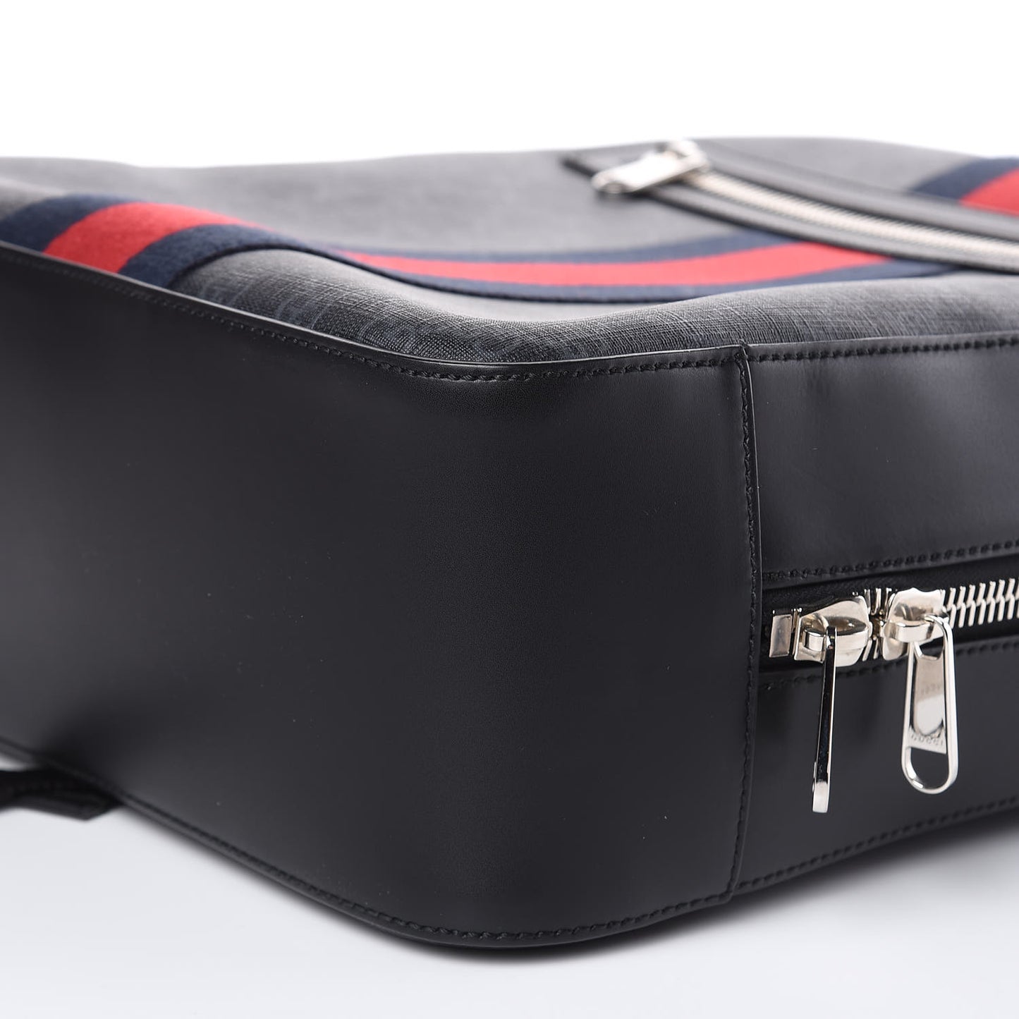 GG Supreme Monogram Web Tote Backpack Black Grey