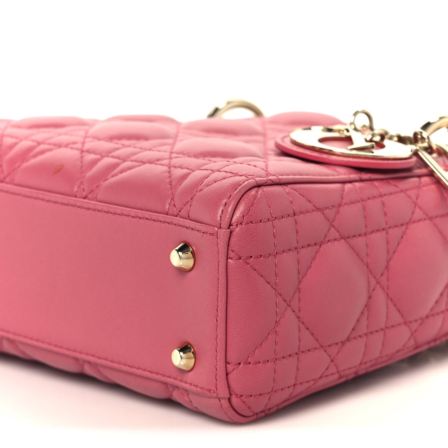 Lambskin Cannage Mini Lady Dior Pink