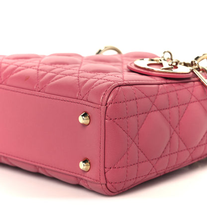 Christian Dior Lambskin Cannage Mini Lady Dior Pink 10 of 10