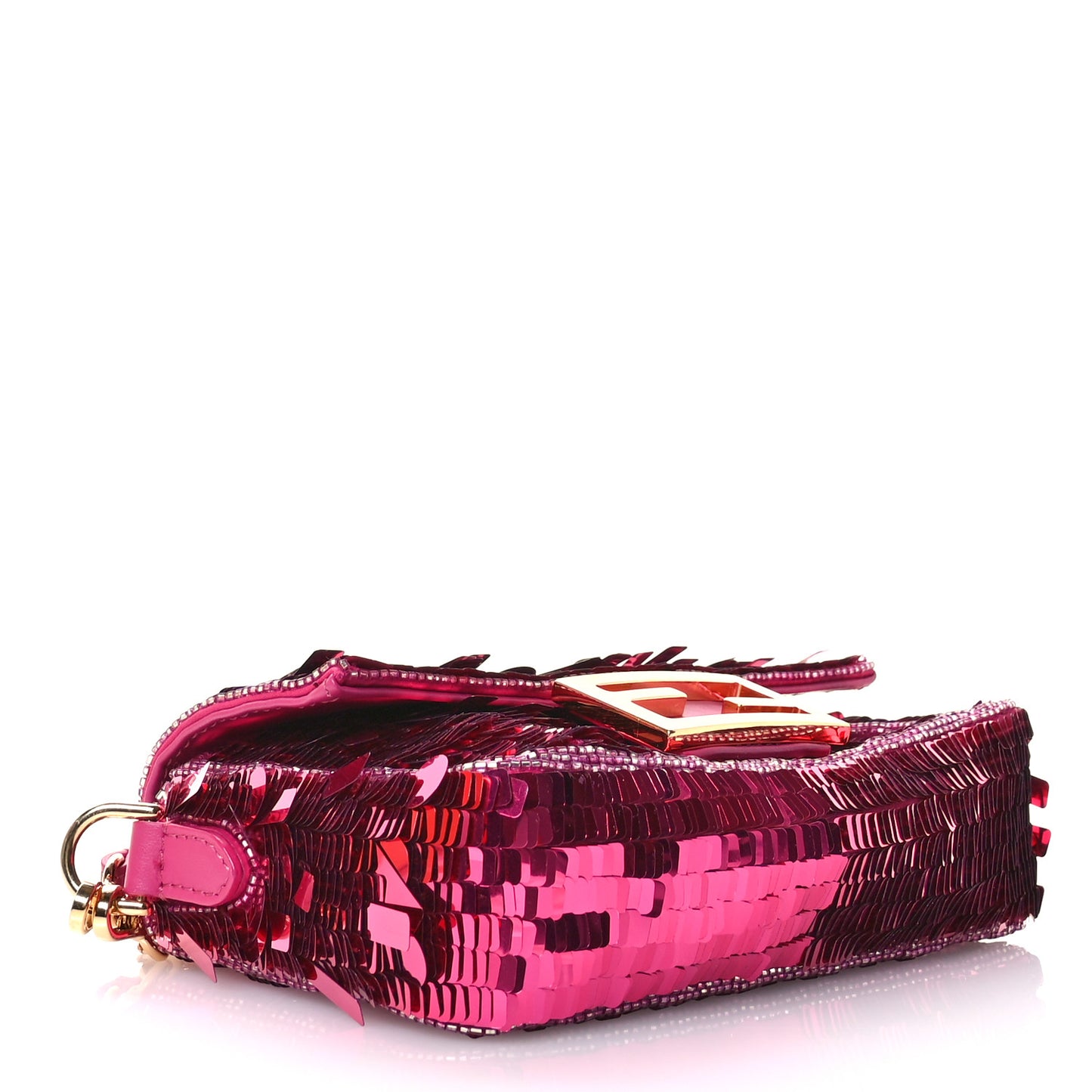 Sequin Paillettes Vitello Grace Sex and the City Mini Baguette Ciclamino Pilar