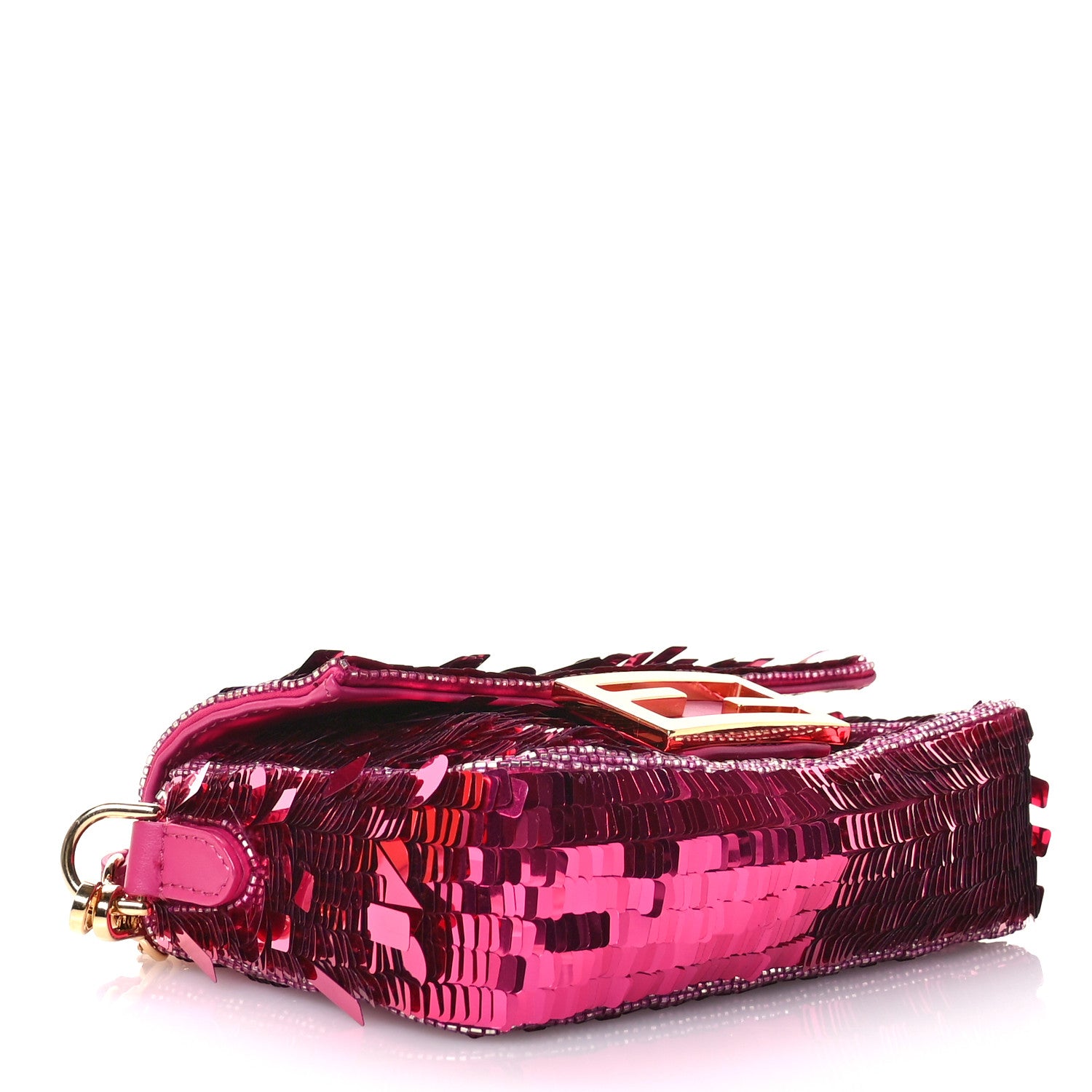 Fendi Sequin Paillettes Vitello Grace Sex and the City Mini Baguette Ciclamino Pilar 4 of 13