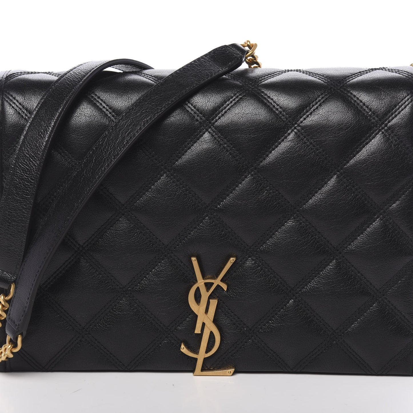 Lambskin Quilted Mini Becky Chain Bag Black