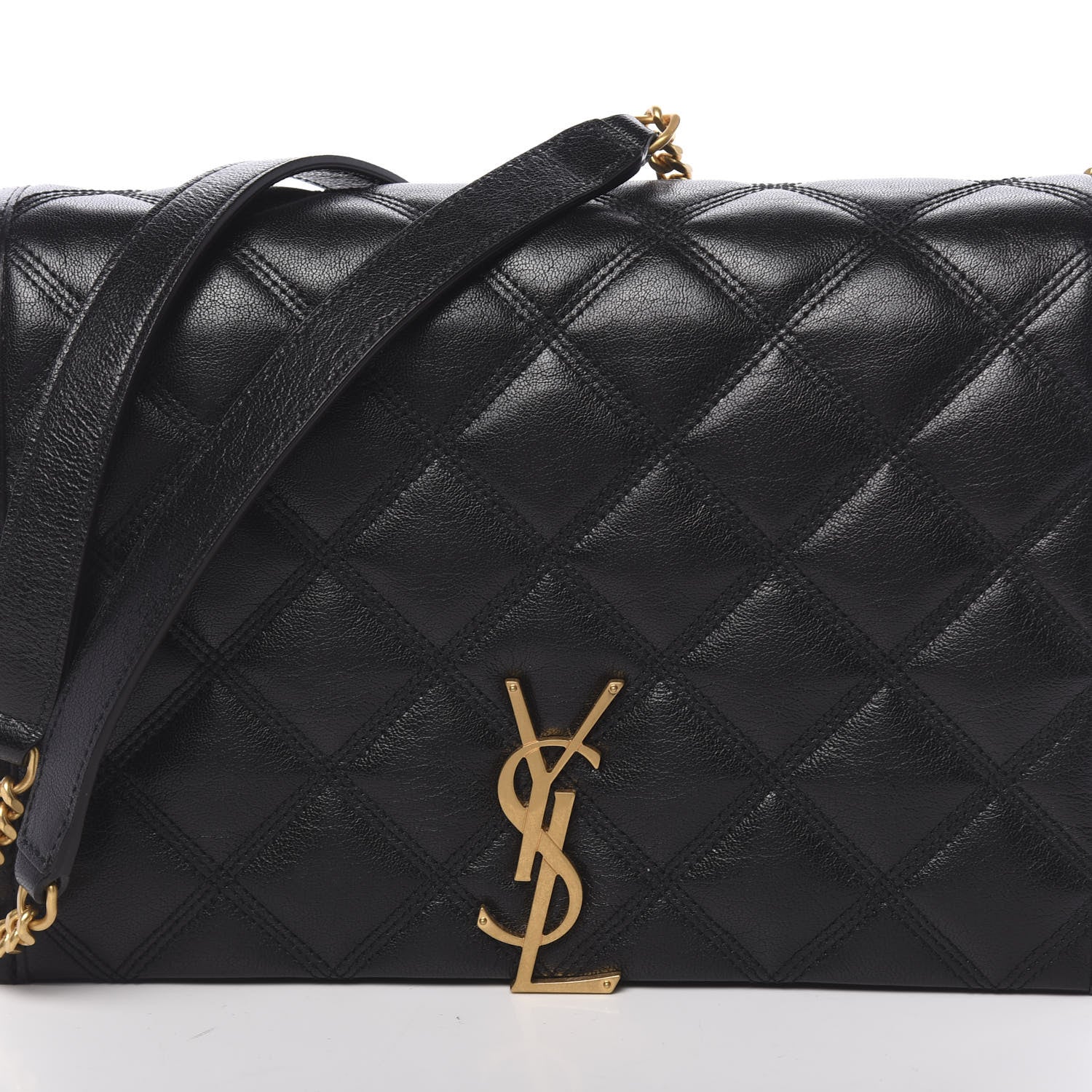 Saint Laurent Lambskin Quilted Mini Becky Chain Bag Black 9 of 9
