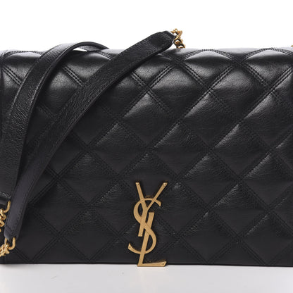 Saint Laurent Lambskin Quilted Mini Becky Chain Bag Black 9 of 9