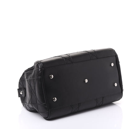Christian Dior Lambskin Cannage Granville Polochon Black 3 of 10